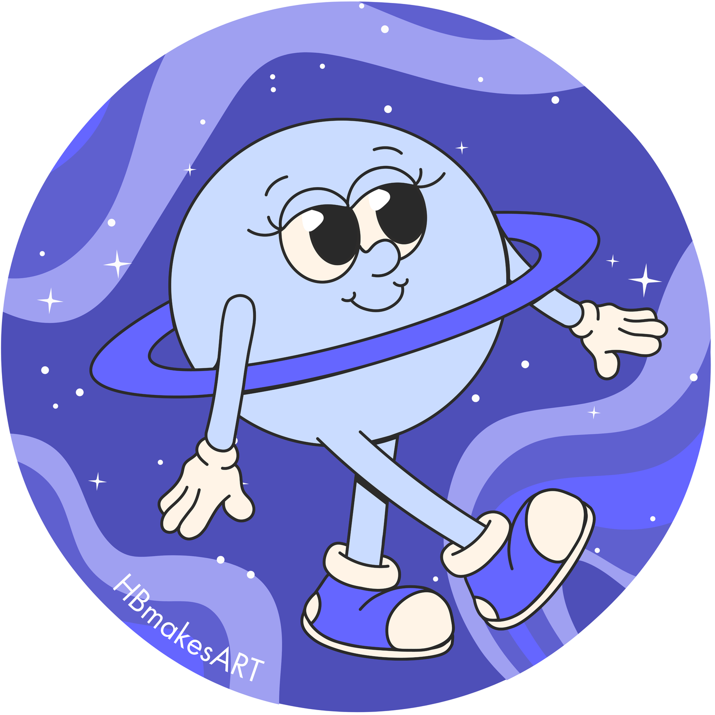 Artemis purple circle stickers
