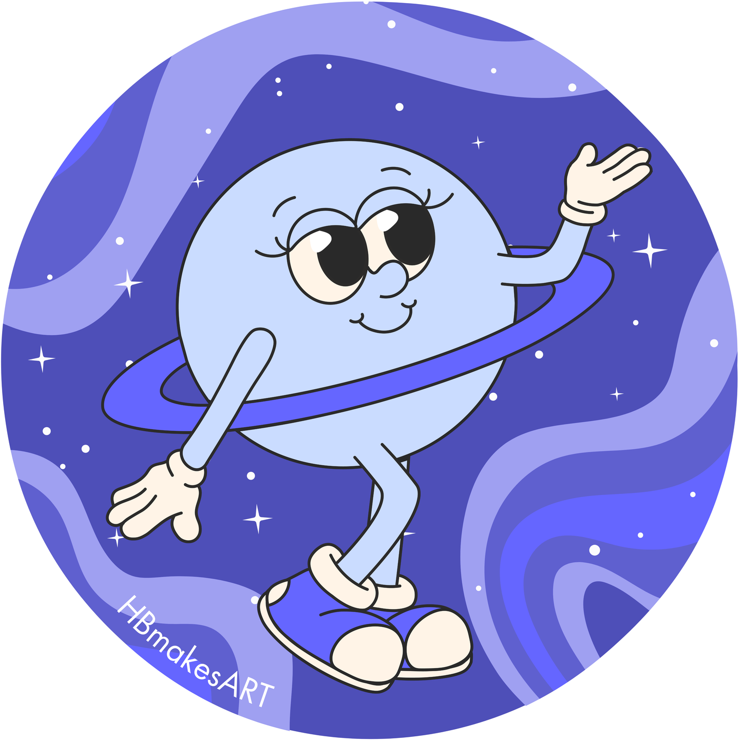 Artemis purple circle stickers